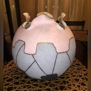 Hand painted vase. Unique